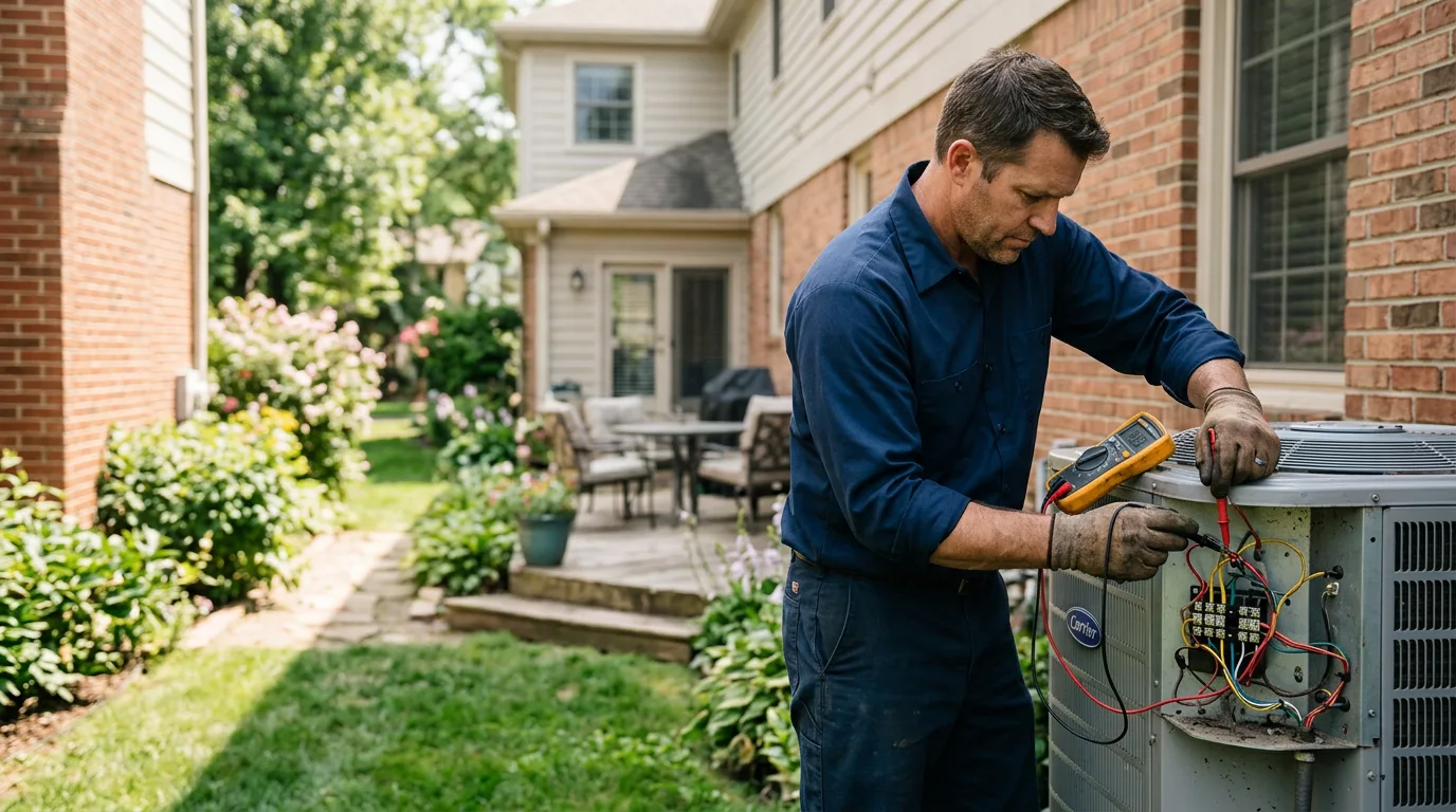 HVAC technician working near Cimarron, NM